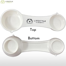 All In One Measuring Spoon With 1 Tbsp, 1 Tsp, 1/2 Tsp, 1/4 Tsp Measures - Plastic - Use for Dry Ingredients or Liquids - Durable Rugged Dishwasher Safe - Made in USA - Versatile Kitchen Tool