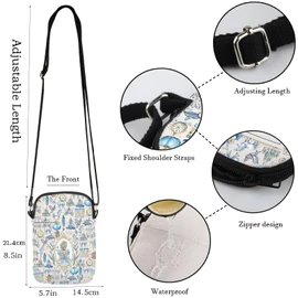 WCGXKO Fairy Tales Crossbody Bag Fairy Princess Gift Fairy Princess Messenger Bag For Women (Cin Princess CR)