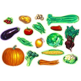 Story Time Felts 17 Piece Vegetable PRECUT Felt Flannel Board Figures Set
