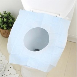 Toilet Seat Covers Disposable,Toilet Seat Covers for Travel Accessories (17.11×14.96 inch), Extra Large PE Film Travel Toilet Mats Covers for Kids and Adults Potty Training (1 pcs)