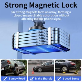 LUNQIN Car Magnetic Phone Mount for Honda Prologue 2024 2025 2026 and Acura ZDX 2024-2025 Auto Interior Accessories Best Cellphone Holder Fast 15W Wireless Charger Cell Phones Charging Screen Stand