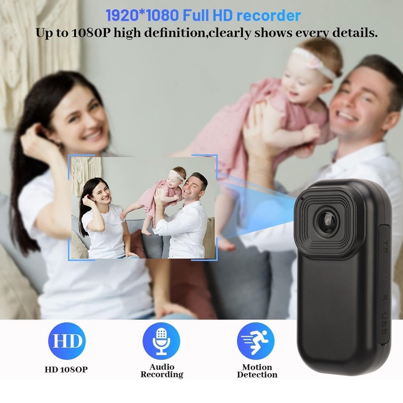 Small Body Cam Wearable WiFi 1080P HD Audio Vedio Recording