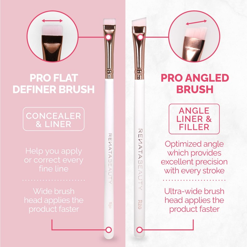 Renata Beauty Eyebrow Brush Set 4 Pieces - Eyebrow Brush