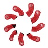 9Pcs Golf Iron Head Covers PU Waterproof Golf Club Headcovers