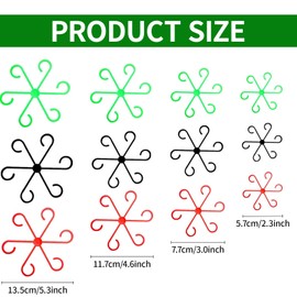 Plant Support Shrub Holder Plant Holder Set of 12 - Reusable Plant Clips in 3 Colours & 4 Sizes, Robust PP Clips for Monstera, Flowers & Vine Plants