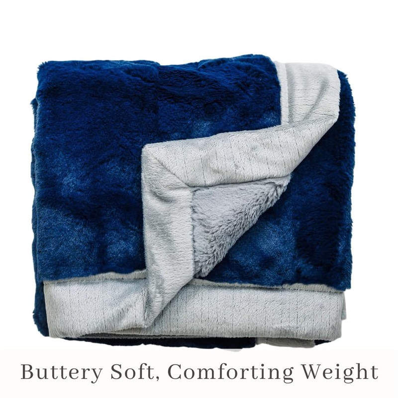 SARANONI | Navy/Gray XL Blanket