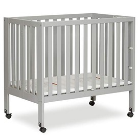 Dream On Me Jett Non-Full Sze Foldng CRB n Pebble Grey Removeable Wheels Adjustable Mattress Support Patent Foldng System 1" Mattress Pad ncluded