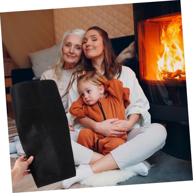 CAXUSD Fireplace Rug Fireproof Half Mat Durable Floor Protector for