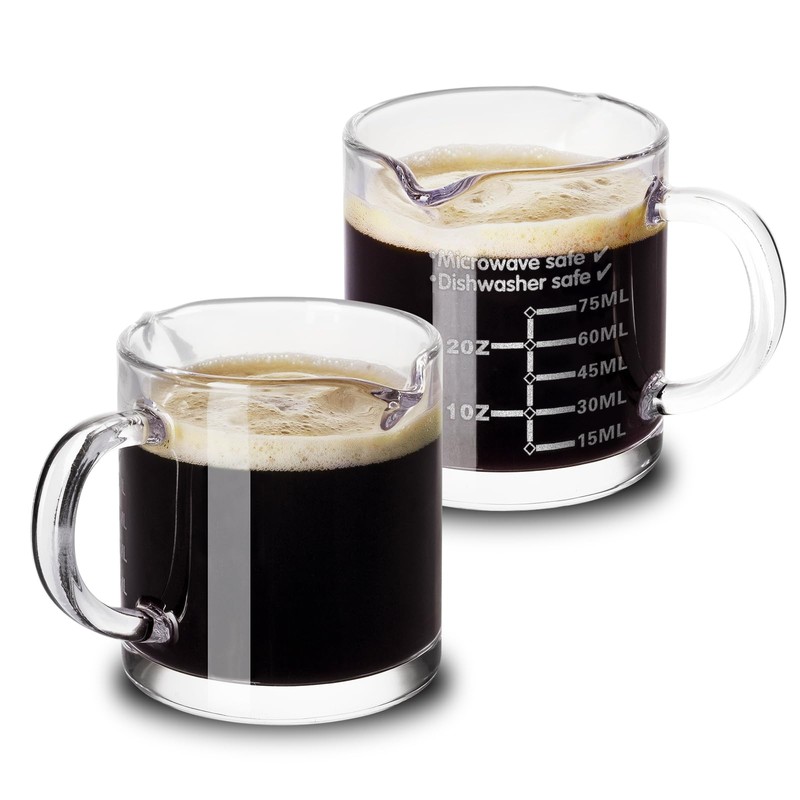 Ackers Etched Scale Espresso cup with Handle, Thickened Bottom and