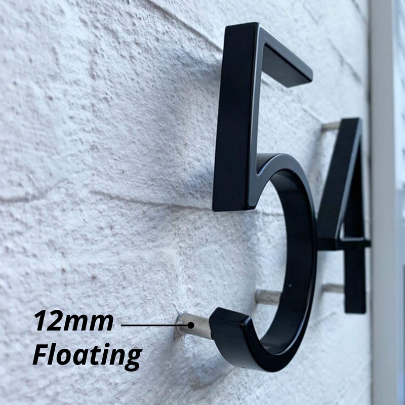 Hasware Floating House Number Sign, 12 cm, Modern Door Numbers,