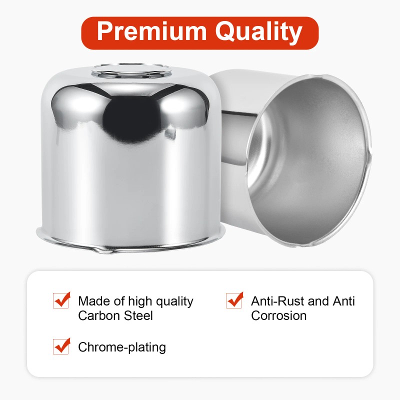 2PCS 4.88" Push Through Center Caps for Trailer Truck RV