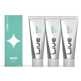 Live Orals Whitening Toothpaste 80g x 3Units - Fluoride-Free Stain Removal, Strengthens Enamel, Natural Ingredients, Fresh Mint Flavor
