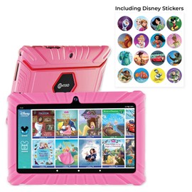 Contixo Kids Tablet Bundle V8, 7-inch HD, Ages 3-7, Toddler Learning Tablet with Camera, WiFi, Parental Control & Kid Safe 85dB Bluetooth On The Ear Headphones Bundle Pink, Perfect for Back to School
