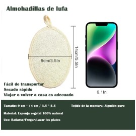 Gesy Esponja Natural Lufa, Exfoliantes Naturales Puras, A