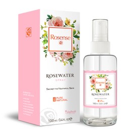 Rosense Rosewater Hydrating Facial Toner  Rose Water Face Mist 3.4 Oz                                                                                 