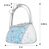 Purse Hook for Table, Glitter Handbag Hanger with Crystal Bow