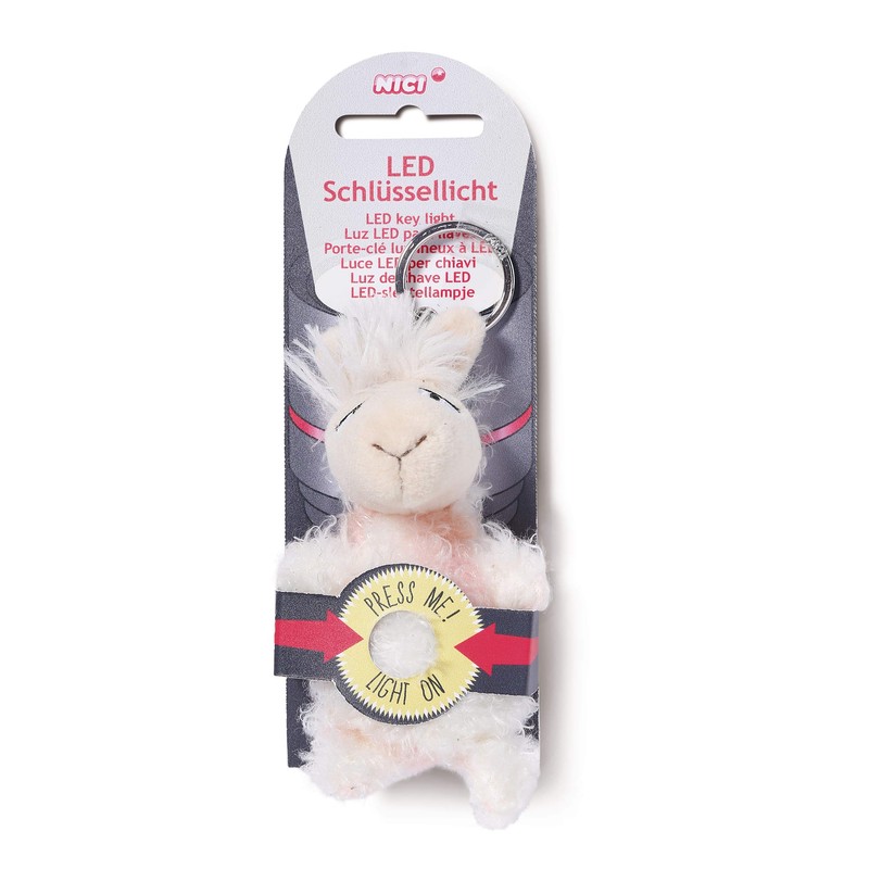 NICI LED plush key ring light llama Flokatina
