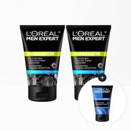 L'Oréal (현대Hmall)로레알파리 맨 엑스퍼트 퓨어앤매트 숯파우더 클렌징폼 100ml 2개+클렌징폼 50ml (Hyundai Hmall) L'Oréal Paris Men Expert Pure & Matte Charcoal Powder Cleansing Foam 100ml 2 pieces + Cleansing Foam 50ml