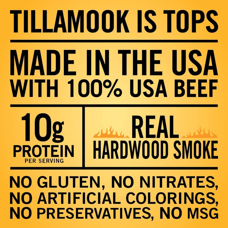 Tillamook Country Smoker Real Hardwood Smoked Beef Jerky, Old Fashioned,