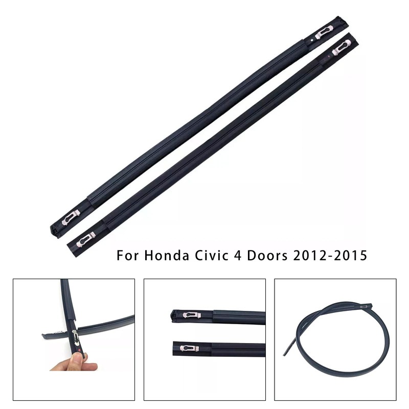 Artudatech Automotive 2PCS Roof Drip Molding Trim Left & Right