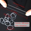 Xiufortion 1000-Pack Mini High Elasticity Clear Soft Rubber Bands Mini
