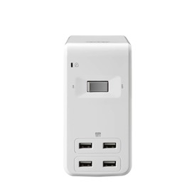 APC Desk Mount Power Station PE6U4W, U-Shaped Surge Protector with USB Ports (4), Desk Clamp, 6 Outlet, 1080 Joules