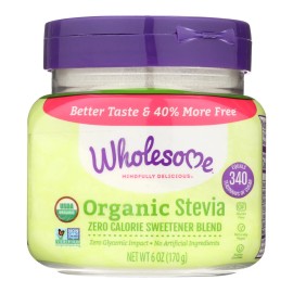 UD_Wholesome! Organic 6 oz Stevia Jar Food Grade Sweetener in Bulk Powder and Liquid Forms Case of 6 Dried Sweet Taste