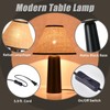 Matte Black Rattan Table Lamp for Bedroom, Modern Wicker Lamps