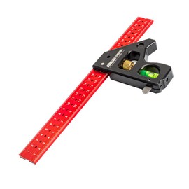 12 Inch Heavy Duty Combination Square, Aluminum Alloy 45°/90°Woodworking Square Tool, Multifunctional Rafter Combo Square Measuring Tools