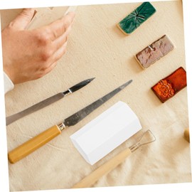 Operitacx Crafting Stamps Floral Design DIY Carving Kit Hexagon Shape Rubber Blocks for Stamp Making