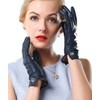 NappaNovum Women's Italian Leather Gloves Lambskin Winter Comfort Gloves (Touchscreen