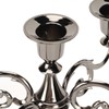 Metal Candelabra Black 5 Arms Elegant Colorfast Stable Wide Base