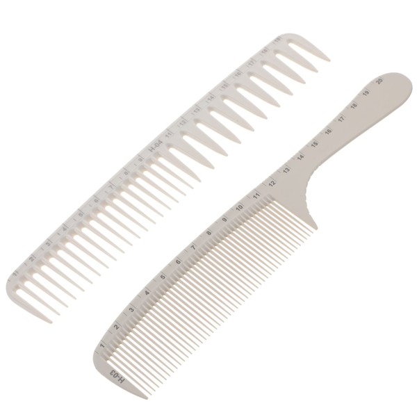 LALAFINA 2pcs Professional Hair Cutting Combs with Fine and Wide