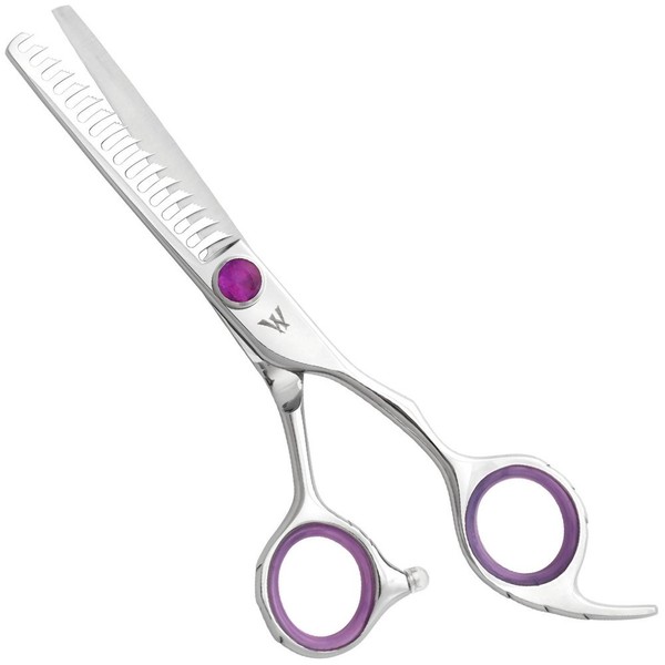 Washi Beauty - Cotton Candy 16 Teeth Purple Texture Shear/Scissor 5.5” Length