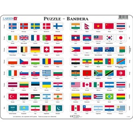 Larsen L2 Flag Jigsaw Puzzle 80 Piece Frame Puzzle.