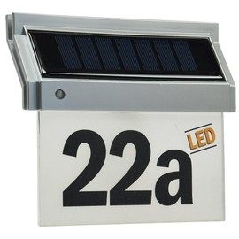 Solar house number lamp