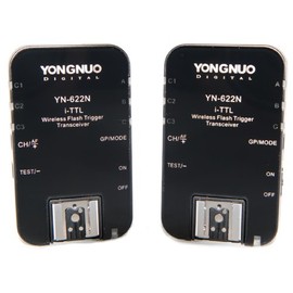 Yongnuo YN-622N-USA i-TTL 2.4-GHz Wireless Flash Trigger Transceiver Pair for Nikon DSLRs (Black)