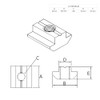 Slot Nut Heavy Sliding Nut M8 Slot 8 for Aluminium