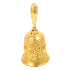 MAGICLULU 2pcs Manual Vintage Hand Bell Retro Bell for Restaurants Bars and Home Decor Crisp Sound Easy to Carry Unique Design for Calling Attention