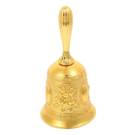MAGICLULU 2pcs Manual Vintage Hand Bell Retro Bell for Restaurants Bars and Home Decor Crisp Sound Easy to Carry Unique Design for Calling Attention