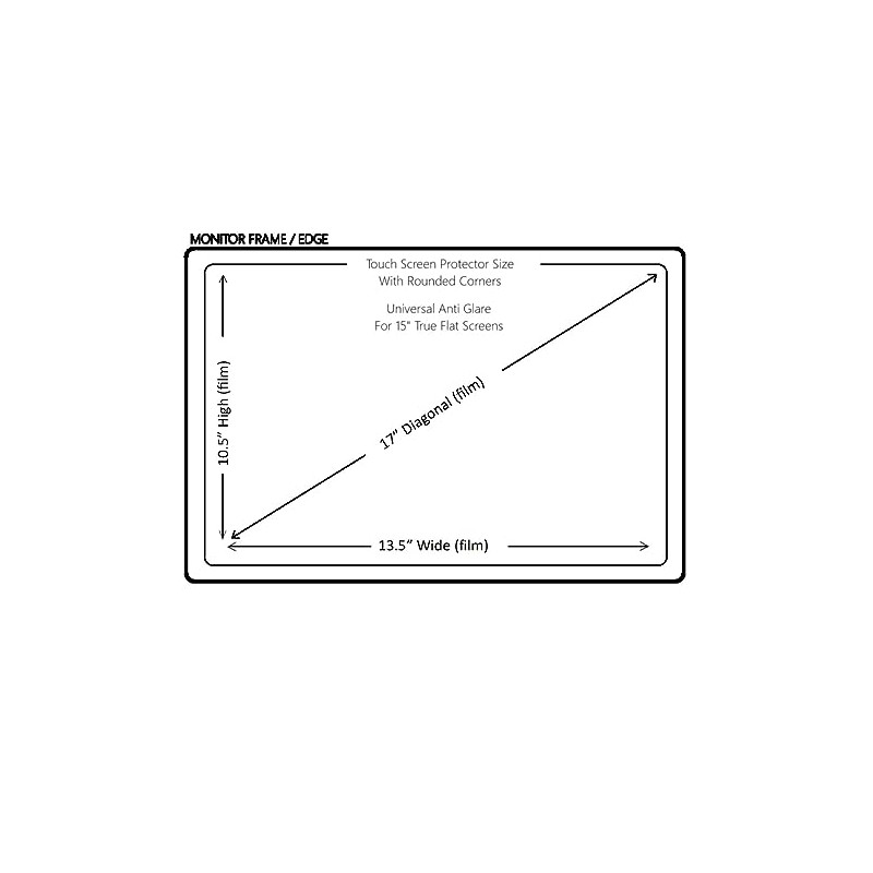 Accurate Films Anti-Glare 15" POS Touch Screen Protector For HiSense/HiStone