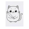 'Cute Angry Cat' Temporary Tattoo - Water Resistant, Skin-Safe, Non-Toxic