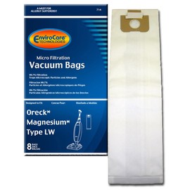 EnviroCare Replacement Vacuum Cleaner Dust Bags made to fit Oreck Magnesium Type LW Uprights 8 Pack