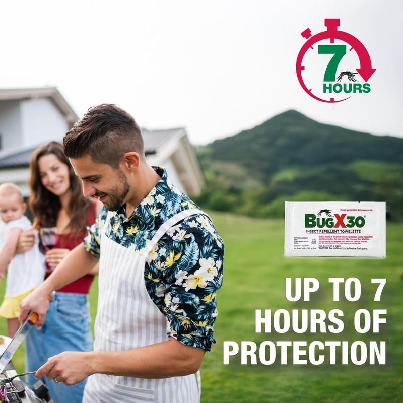 CoreTex Bug X 30 Mosquito, Tick, & Insect Repellent Wipes