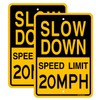 Joffreg Slow Down Speed Limit 20 MPH Sign,17 x12 Inches,Reflective
