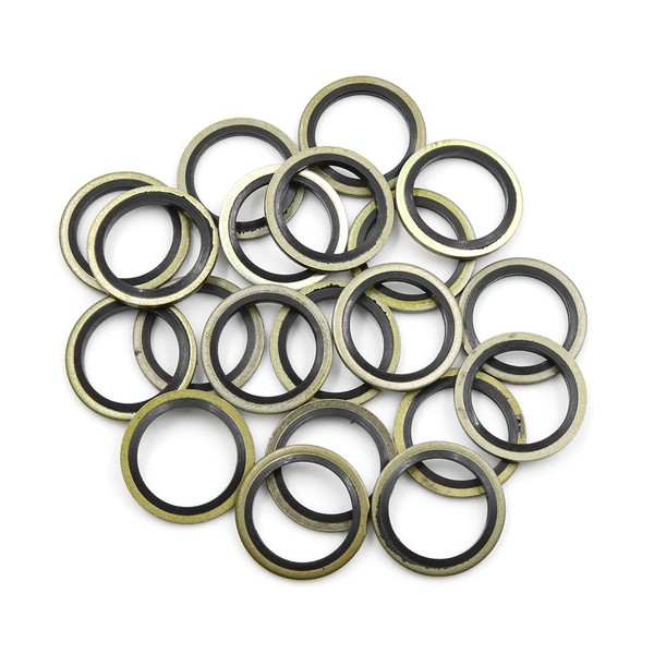 sourcing map pack of 20 Oil Crush Sealing Rings Drain