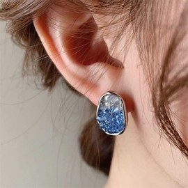 Wendalern Stud Earrings, Irregular Natural Quartz Earrings, Paved Crystal Cluster Stud Earrings, Hypoallergenic Statement Earrings, Jewellery for Women and Girls