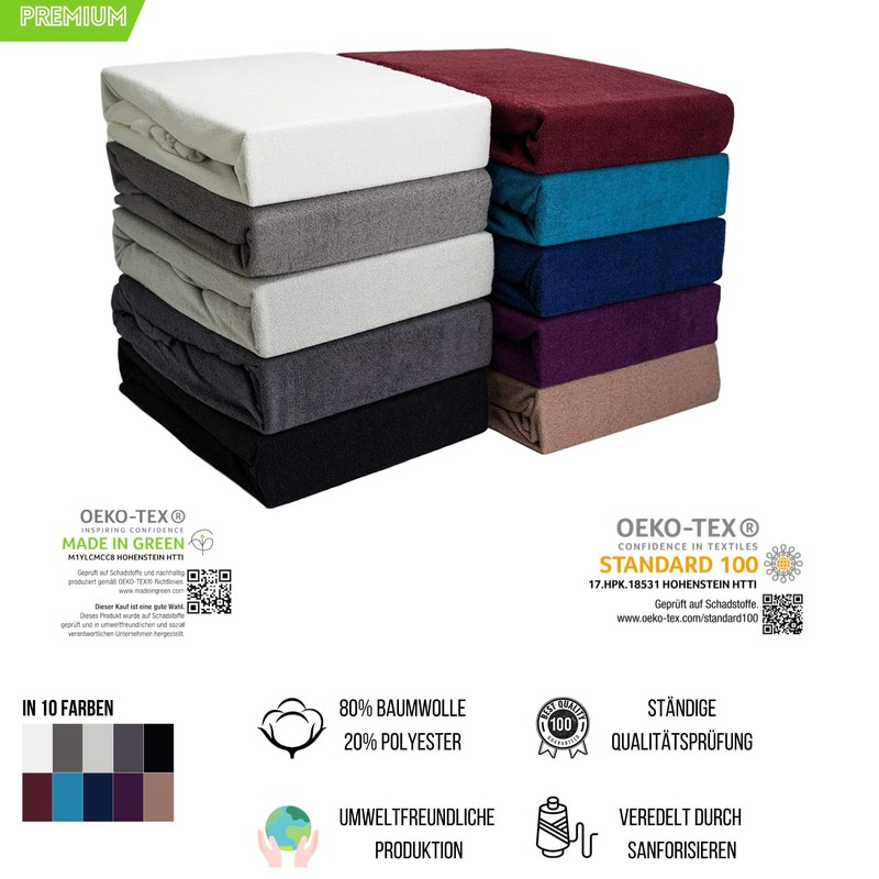 Hometex Premium Textiles Terry Cloth Fitted Sheet up to 23