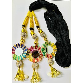 Indian Style Paranda, Indian Style Braided Ponytail Extension with Hair Tie Straight Wrap Around Hair Extensions Ponytail Hair Piece for Women