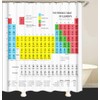 Enzege Waterproof Periodic Table Bath Curtain Anti-Mould Bathroom Shower Curtain